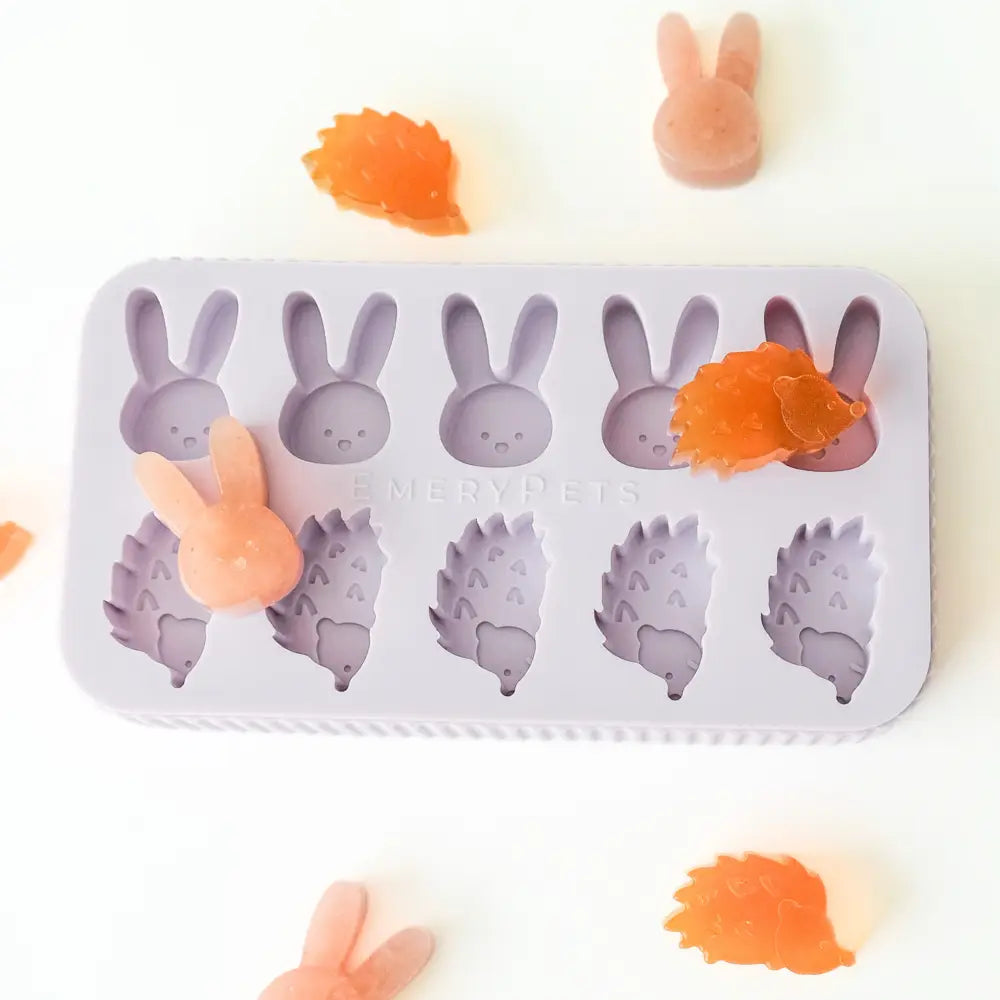 hedgehog + bunny treat mold | emerypets