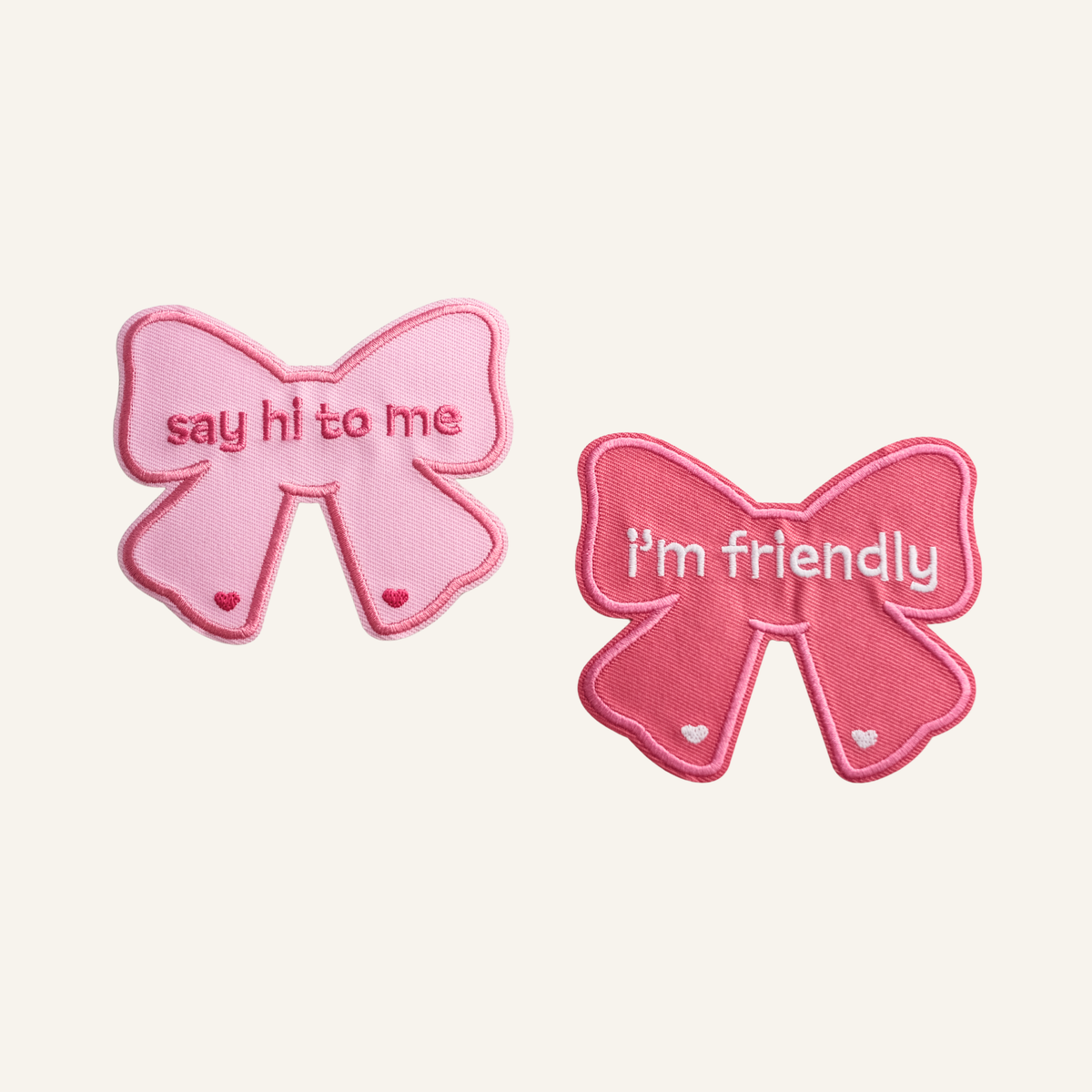 'i'm friendly' attachable patch