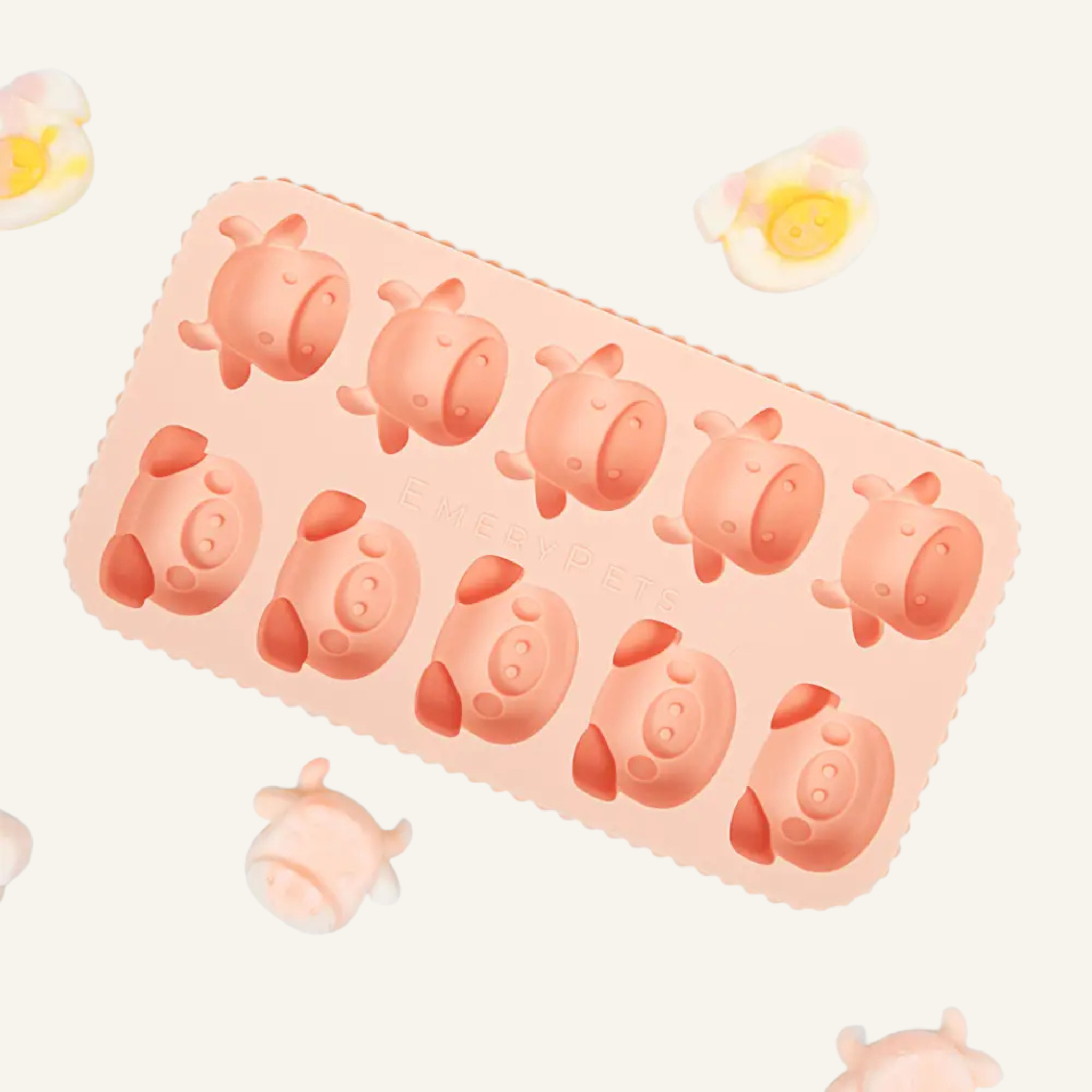 pig + cow treat mold | emerypets