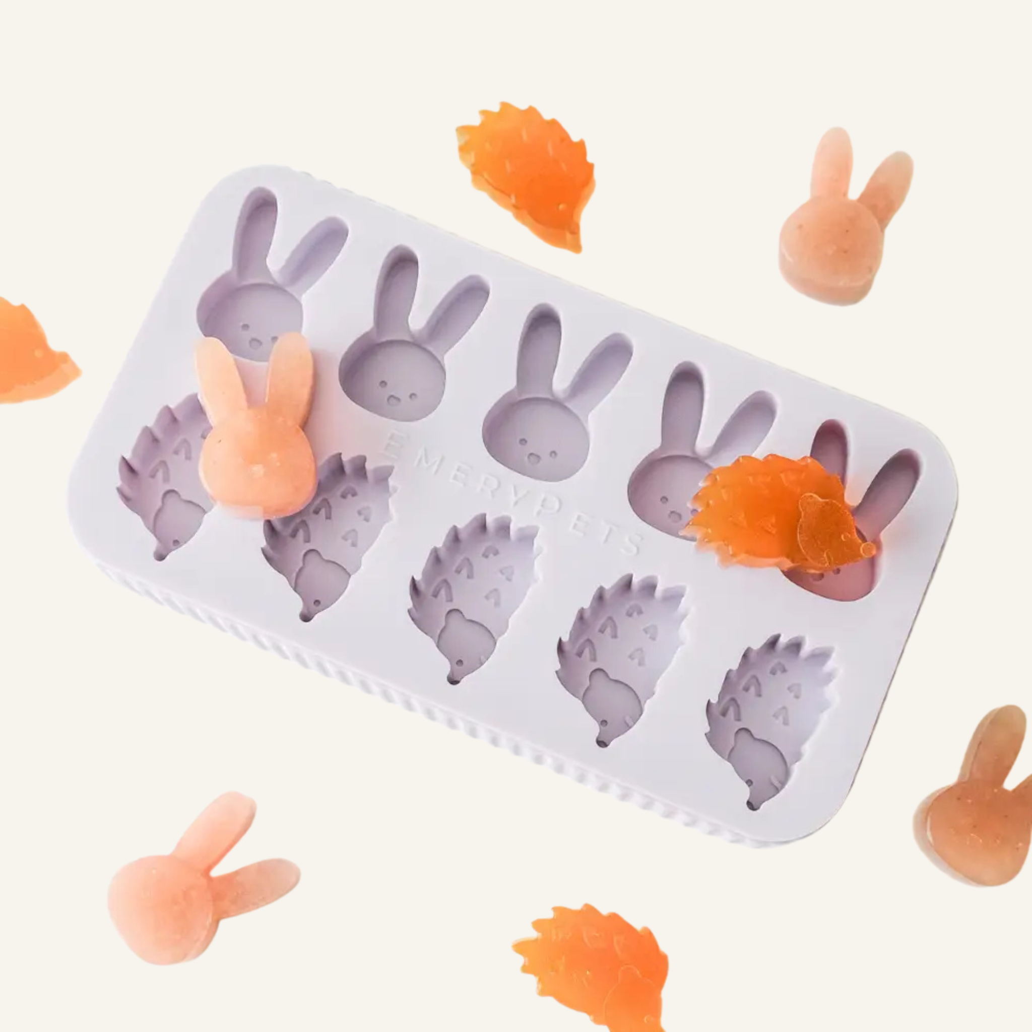 hedgehog + bunny treat mold | emerypets