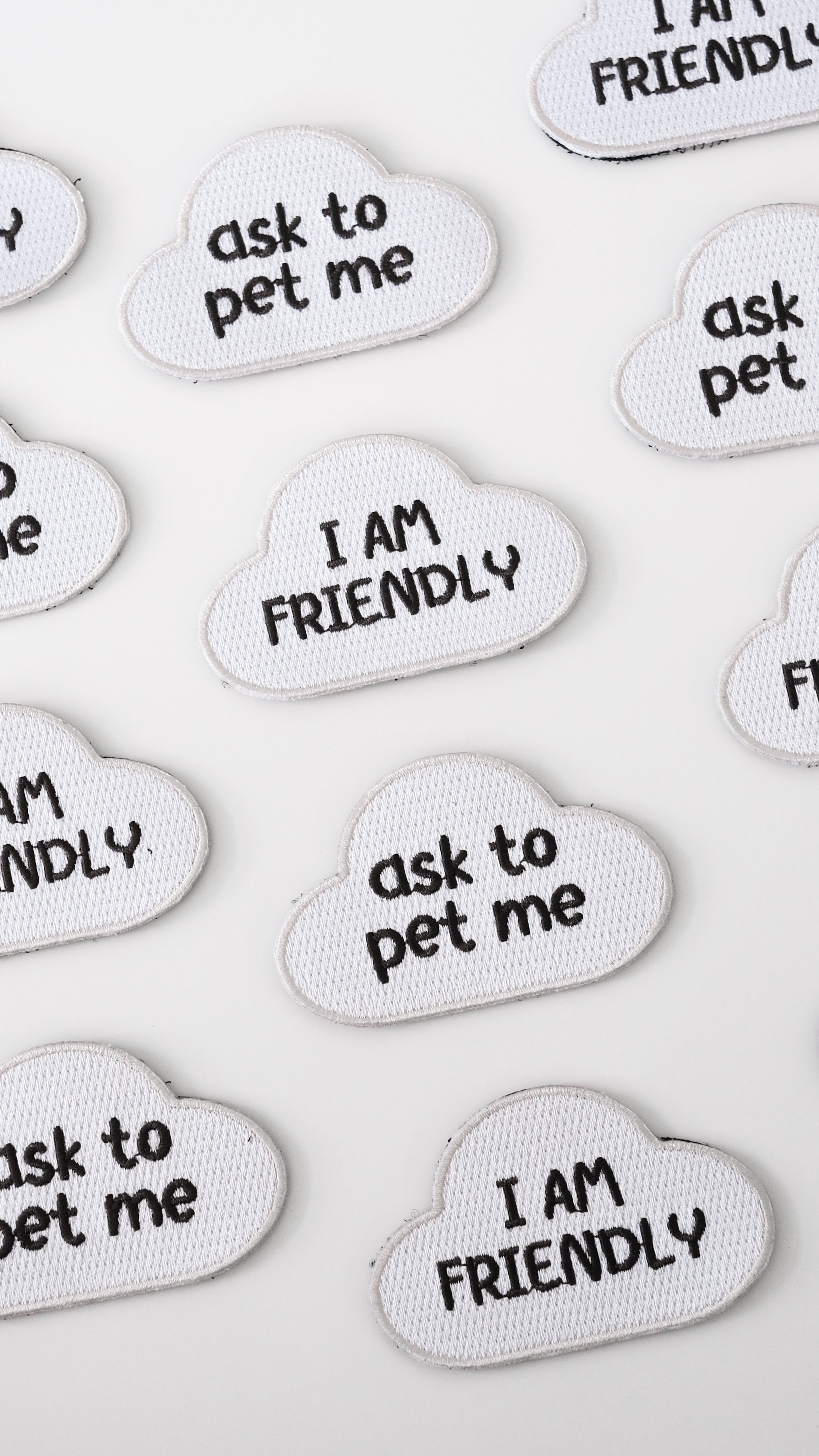 friendly floof (cloud) attachable patch