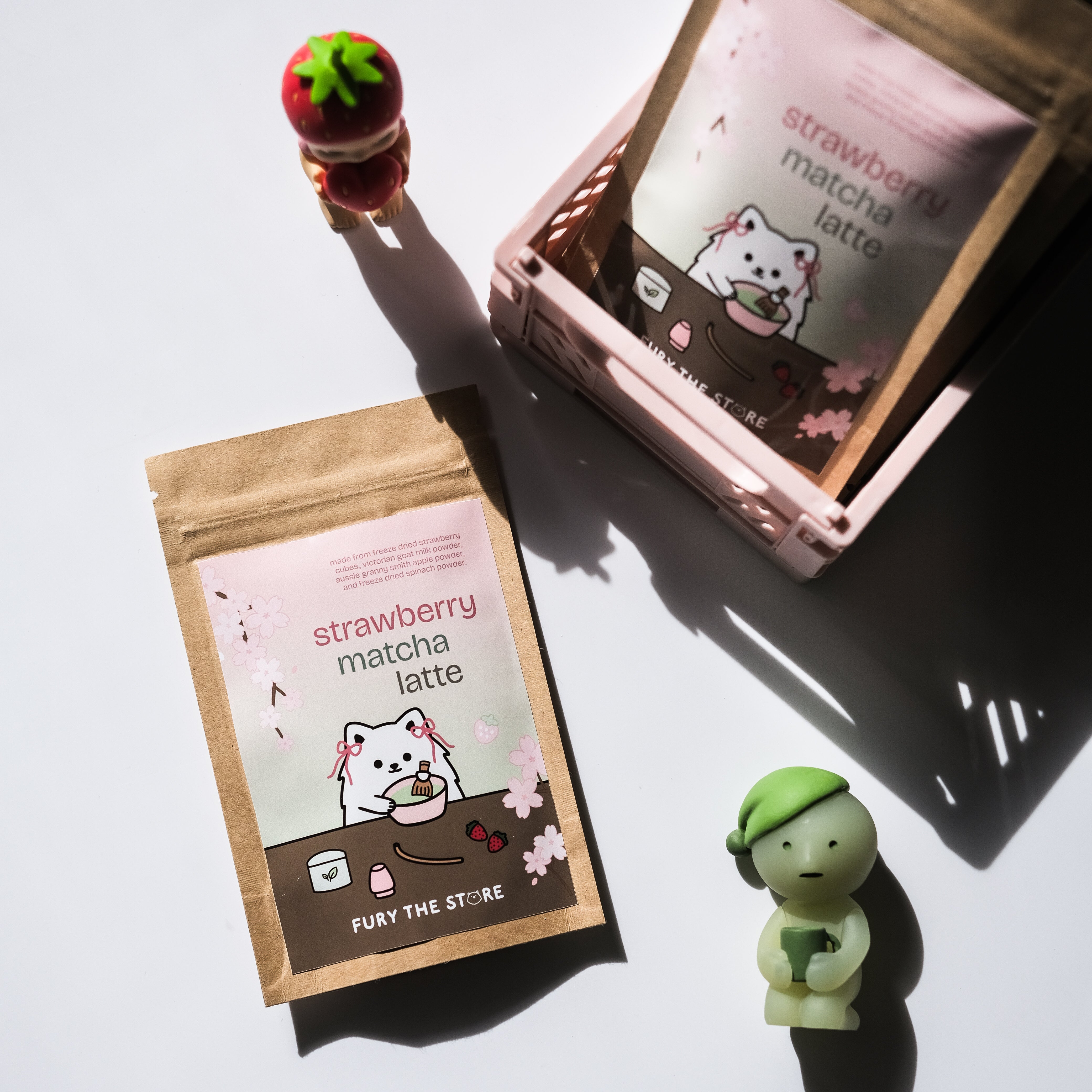 matcha strawberry latte | hill&hound