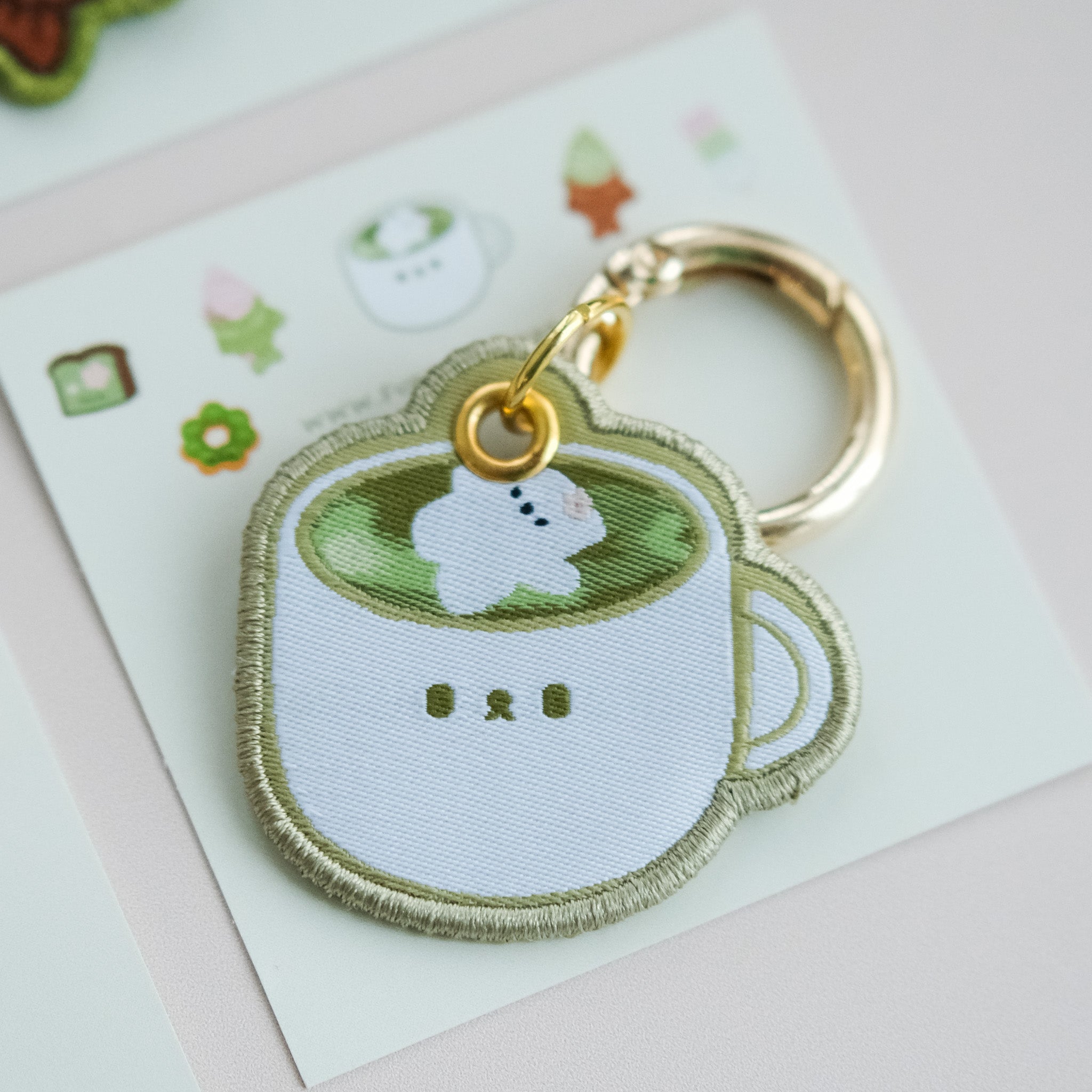 matcha latte charm tag