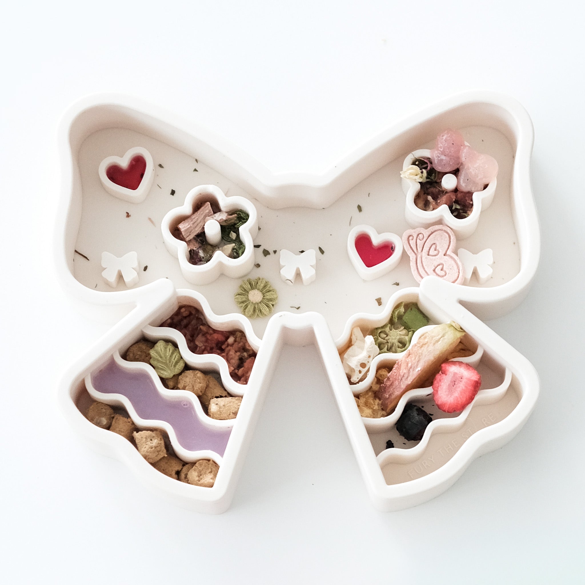 coquette forage feeder in oat milk (white)