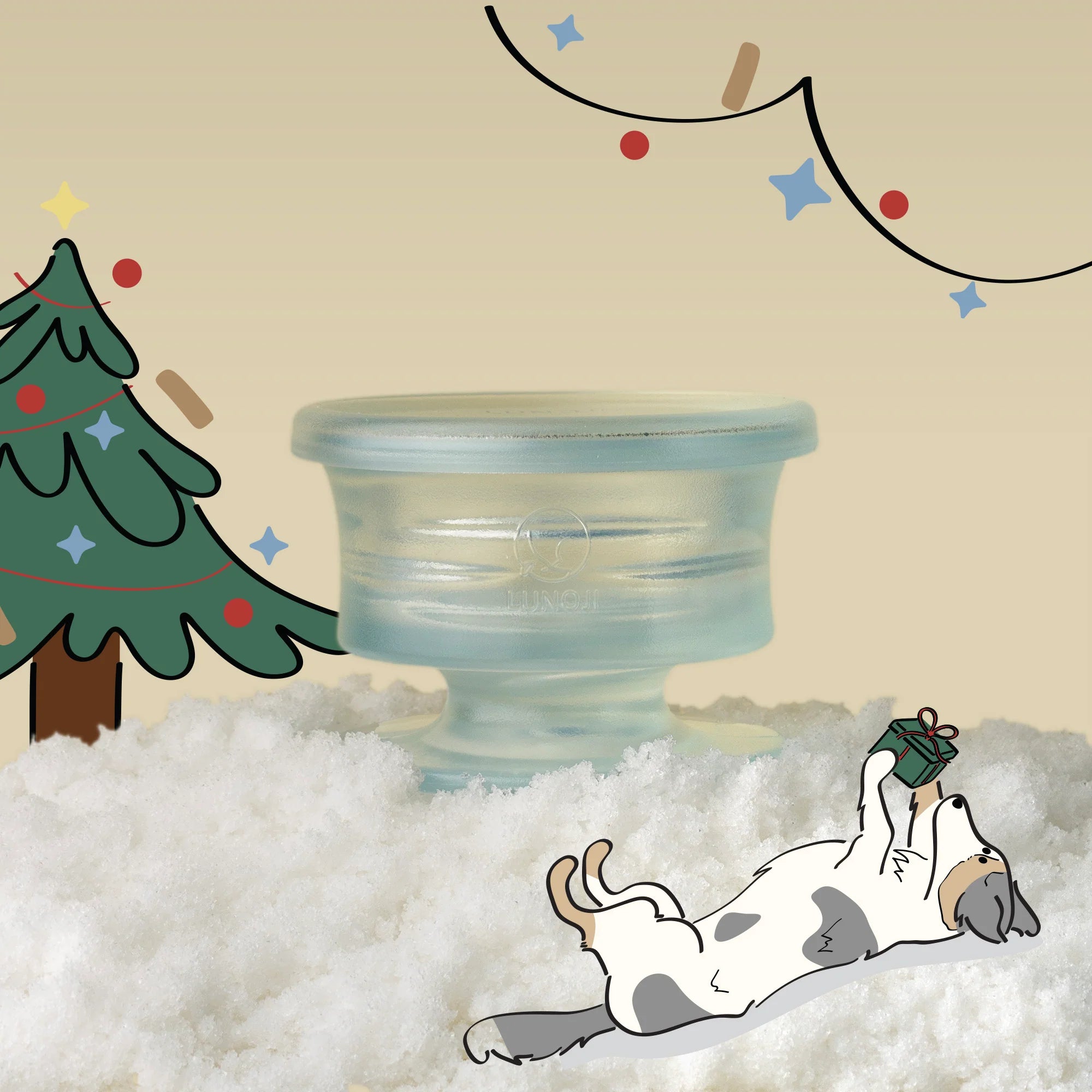 lunoji trove in glacier ice