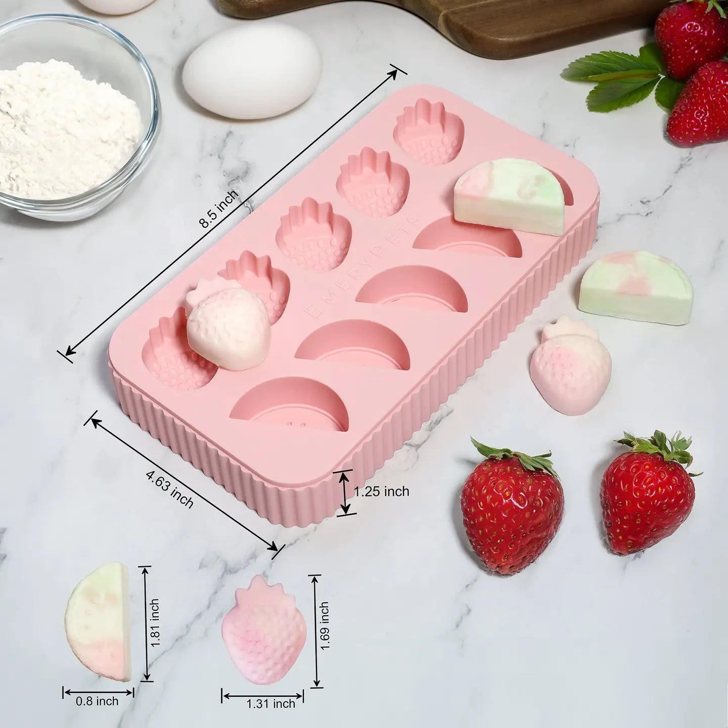 watermelon + strawberry treat mold | emerypets