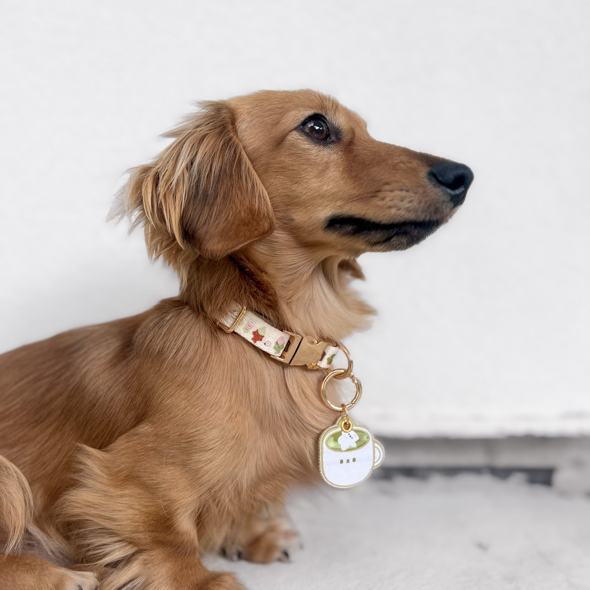 matcha latte charm tag