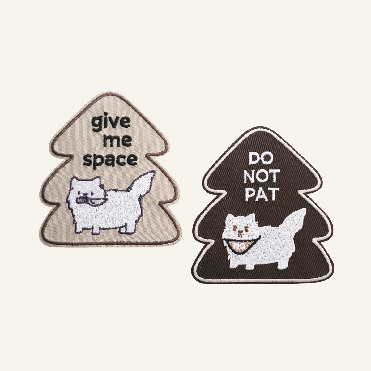 'give me space' attachable patch