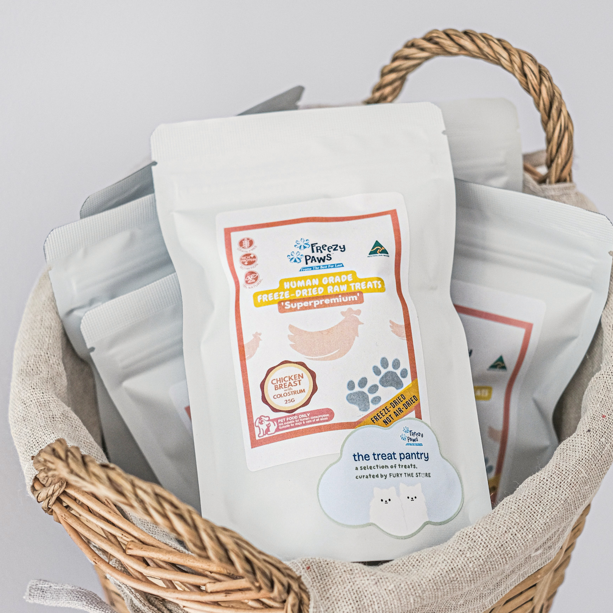 freeze dried salmon coated chicken neck dental treat | freezypaws