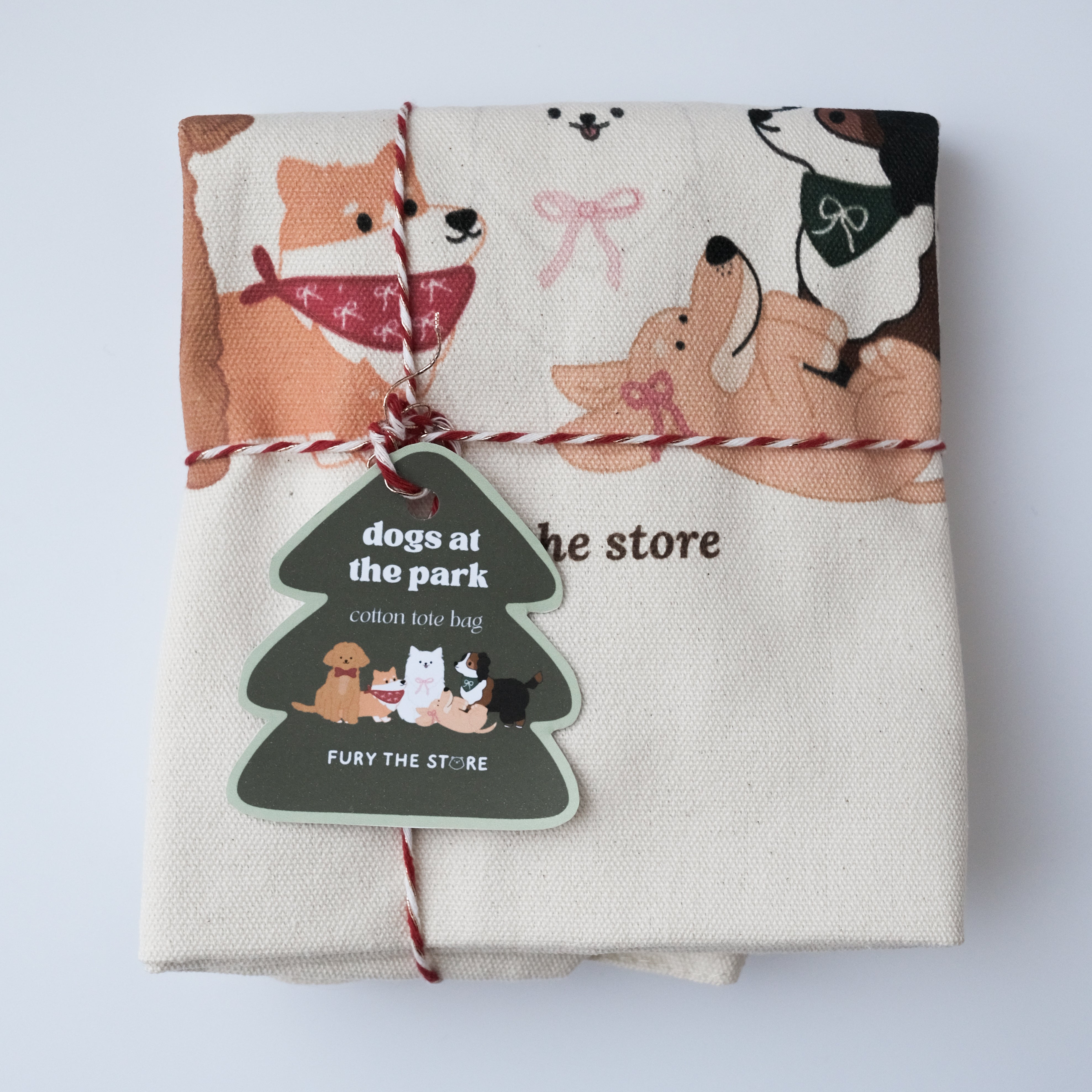 dogs at the park tote bag