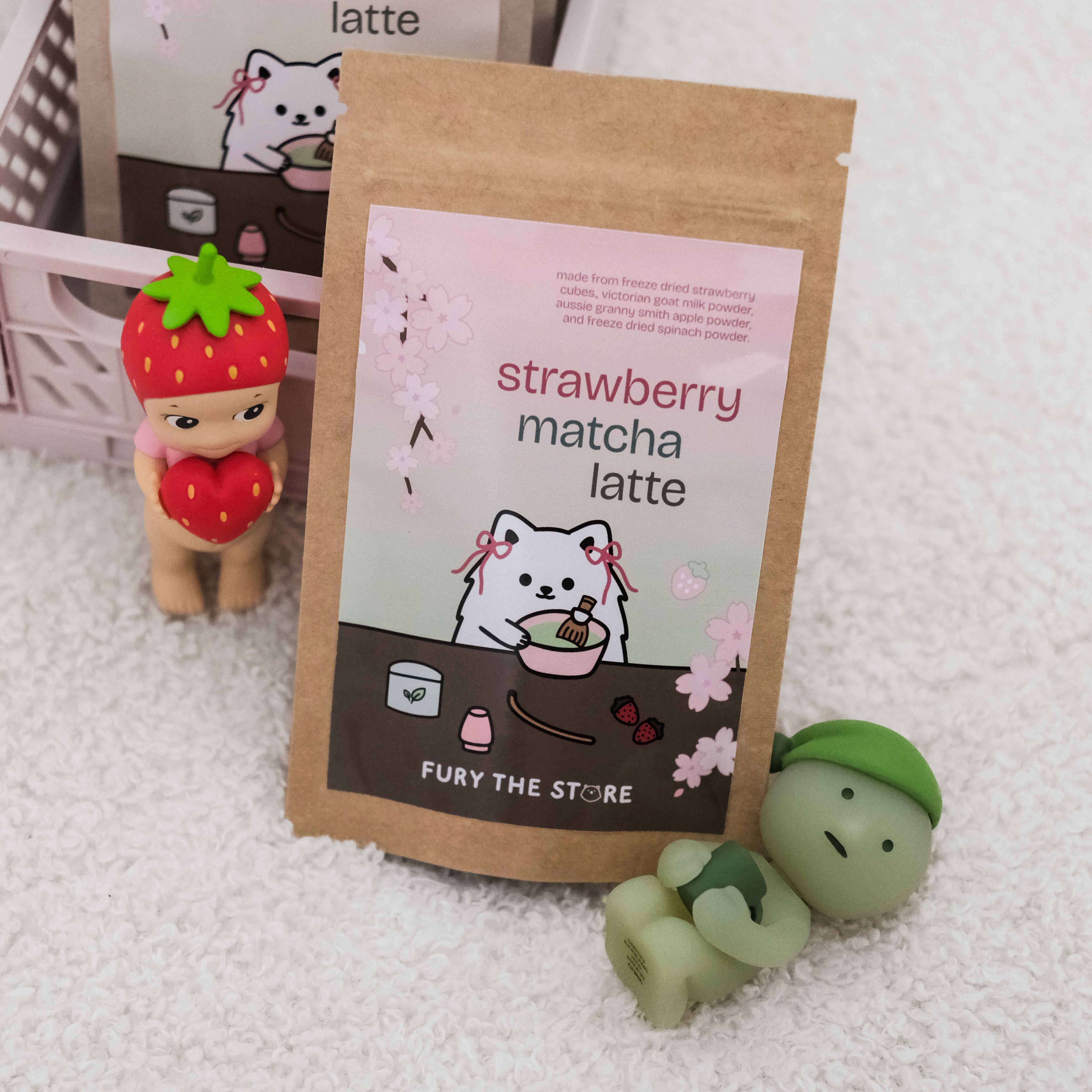 matcha strawberry latte | hill&hound