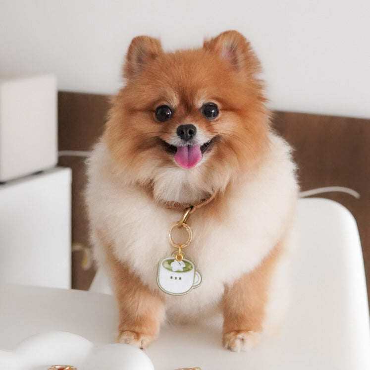 matcha latte charm tag