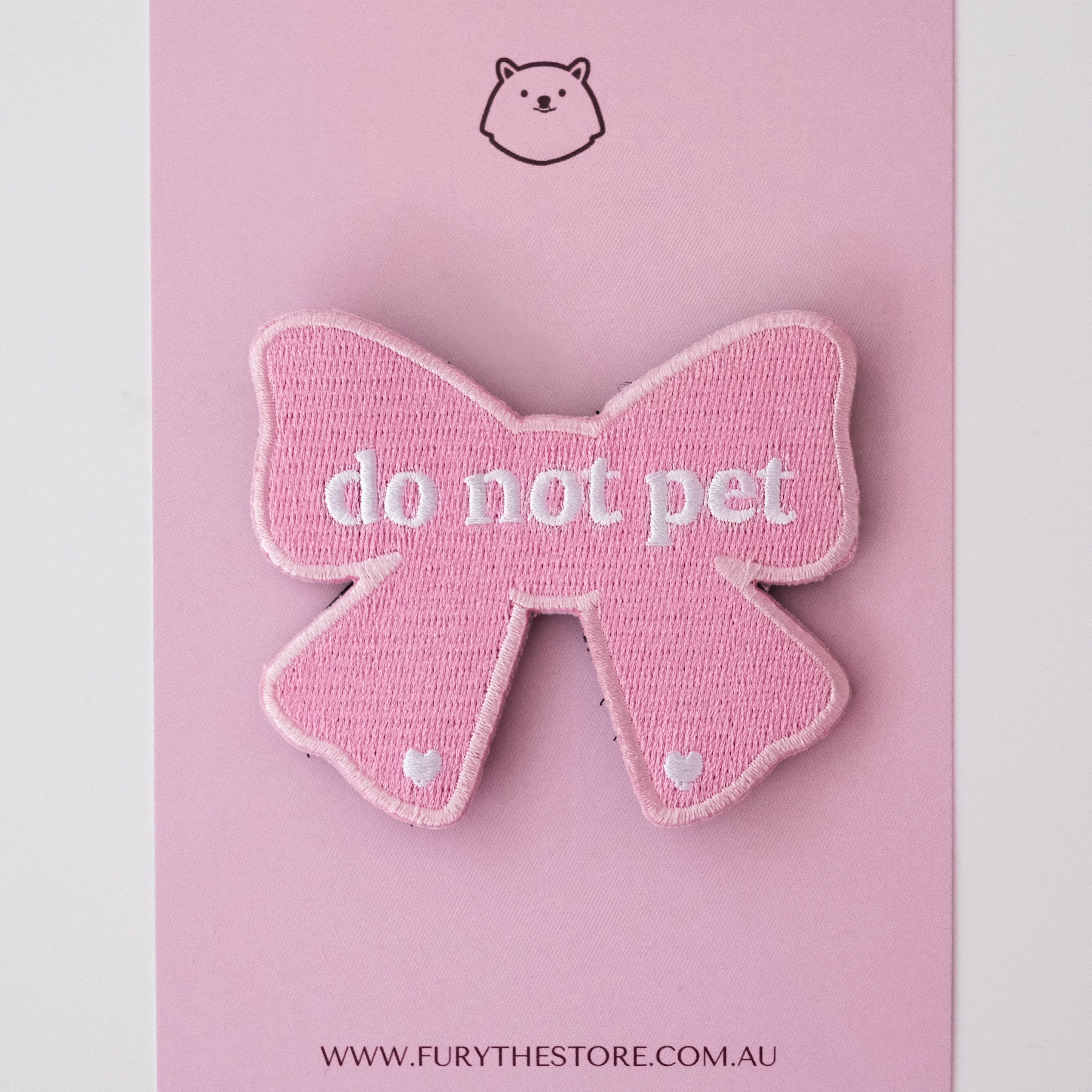 i'm just a girl (bow) attachable patch