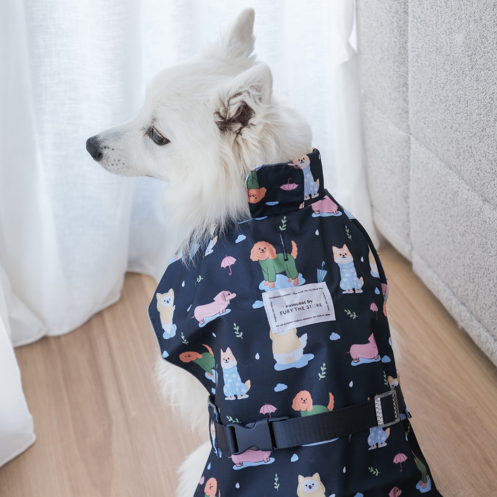 dogs in the rain reversible raincoat 2.0 [with buckle!]