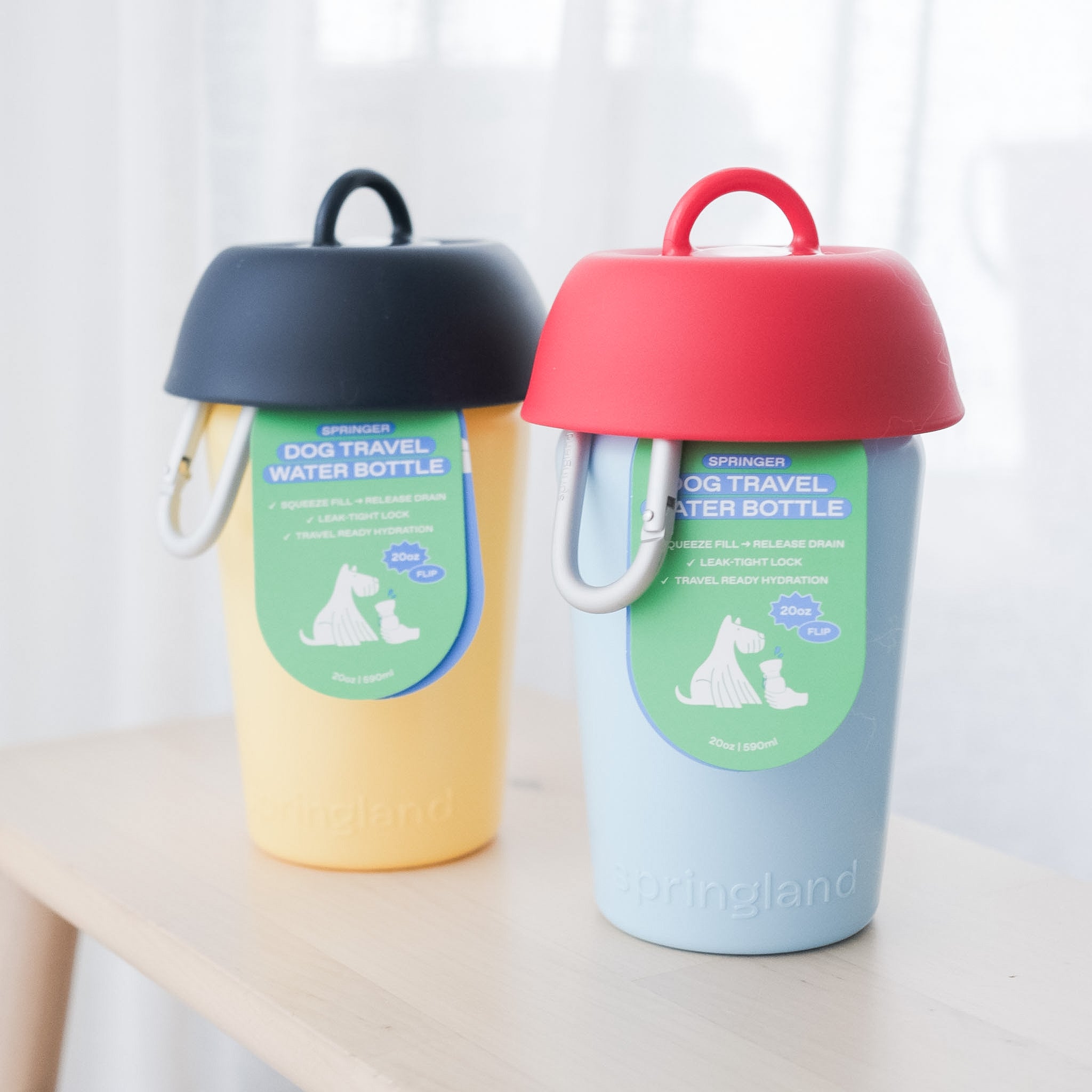 flip travel water bottle | springland pets