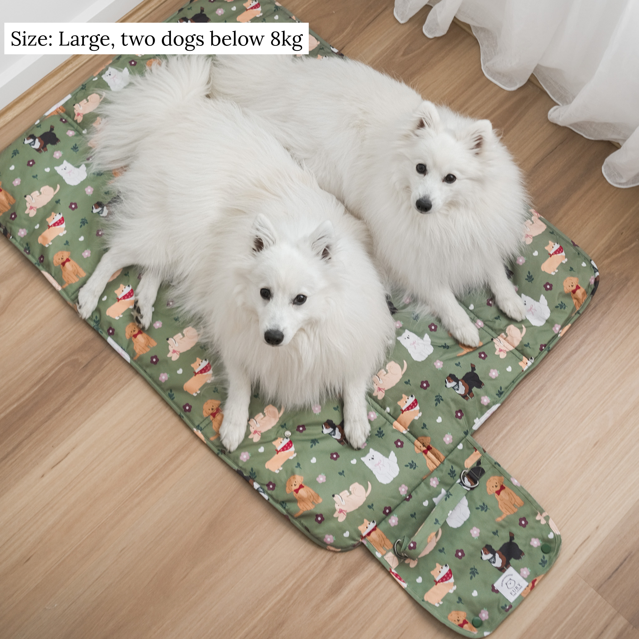 dogs at the park settle mat (bows edition)