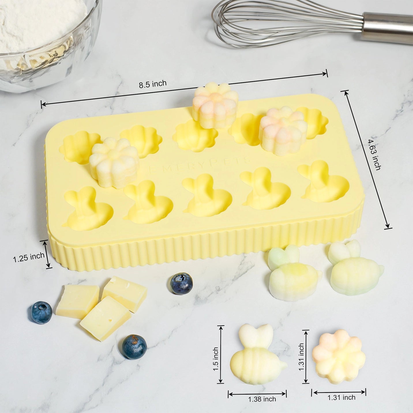 bee + daisy treat mold | emerypets