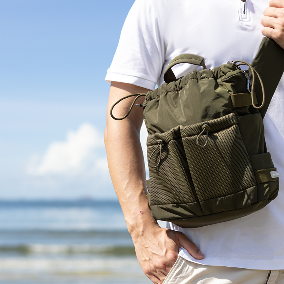 everyday dog walking bag / olive